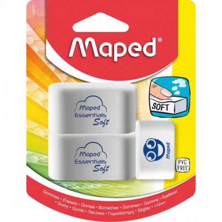 Maped m122815 – Goma de borrar Essentials, Soft Diseño, 2 unidades 