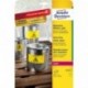 Avery España L6127-8.Caja de32 etiquetas amarillo fluorescentes de poliéster 8hj