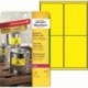 Avery España L6127-8.Caja de32 etiquetas amarillo fluorescentes de poliéster 8hj