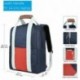 REYLEO Mochila Viaje Casual Impermeable del Ocio Camping Deporte Aire Libre - 19L Azul y Naranja