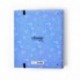 Grupo Erik Editores CAT0015 - Carpeta 4 anillas Troquelada Premium Amelie Classic con goma, Azul