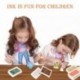 Almohadilla de tinta, infreecs Colorful tinta Craft Sellos de goma para niños tinta no tóxico seguro para el bebé de huellas 