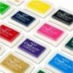 Almohadilla de tinta, infreecs Colorful tinta Craft Sellos de goma para niños tinta no tóxico seguro para el bebé de huellas 
