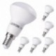 LEDGLE Bombillas LED R50 E14, Incandescente Equivalente a 50w Blanco frío 6500k, 6W, Blanco cálido 3000K, 500lm, AC 200-240V,