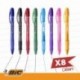 BIC Gelocity Illusion - Caja de 12 bolígrafos gel borrable color, azul