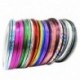 Hosaire 30pcs 30 Mixed Colors Rollos Striping Línea de Cinta Nail Art Decoración Sticker DIY uñas Color Aleatorio