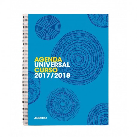 Additio Universal - Agenda 2017-18 día página, color azul