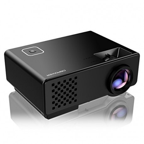 Proyector, RD810 Mini Proyector LCD de 1500 Lumens, Multimedia Home Theater Video Proyector de Apoyo 1080P HDMI USB Tarjeta T