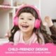 ONTA® Auriculares para Niños,Plegable Cómodos Auriculares Niños con Seguro Material,Auriculares Infantiles con Ligera Diadema