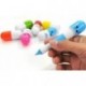 Demarkt 6 x Mini Retractable Bolígrafo de punta de bola en forma de Cápsula Random Color 