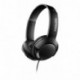 Philips Bass+ SHL3070BK - Auriculares con Cable Bajos potentes, Plegables, Ligeros y Elegantes Negro