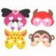 16 máscaras de espuma para niños de Ccinee, diseños variados de animales, para bolsas de regalo, 24 unidades