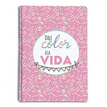 Grupo Erik Editores Cuaderno Tapa Dura A4 5X5 Amelie Classic Rosa