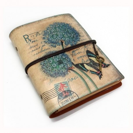 NectaRoy Retro Vintage Cuero Cuaderno Diario Notebook, Estilo Europeo PU Cubierta Hojas Sueltas Libreta y De Viaje Cuaderno P