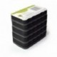 OfficeTree Set de 5 borradores de pizarra blanca - negros - magnéticos - limpios, secos y eficaces - Elimine de forma segura 