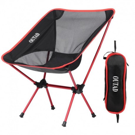 Silla de Camping Plegable con bolsa, plegable y portátil, carga hasta 150 KG, ideal para acambaca/senderismo/viaje/Caza/Pesca