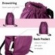 Risefit - Mochila Impermeable Casual de Cuerda,Bolsa Plegable de Tela, Bolsa Casual y de Aptitude,Mujer/Hombre, para Aire Lib
