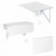 HOMFA 80x60CM Mesa Plegable de Pared Mesa Portátil Mesa para estudio Mesa de comedor Mesa de escritorio Mesa de oficina Blanc