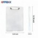 OFFIDIX Slim Clipboard Caja de Almacenamiento Blanco A4 de maderaPlástico Compacto Papel Portapapeles Plástico Transparente P