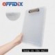 OFFIDIX Slim Clipboard Caja de Almacenamiento Blanco A4 de maderaPlástico Compacto Papel Portapapeles Plástico Transparente P