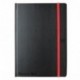 Oxford Black NRed - Cuaderno cosido con planificador semanal B5 negro