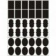 GOOTRADES 72 Pcs Etiquetas Adhesivas Reusables Diseño de Pizarra Negra Pegatina para Organizador De Almacenamiento Nevera Log