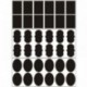 GOOTRADES 72 Pcs Etiquetas Adhesivas Reusables Diseño de Pizarra Negra Pegatina para Organizador De Almacenamiento Nevera Log