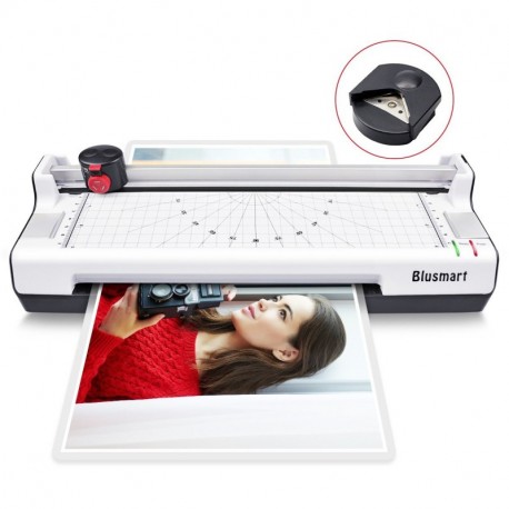 Plastificadora A4 Blusmart BL01 3 en 1, Maquina Laminadora Térmica y Fría con Cortador de Papel/Cortador y Redondeador de Esq