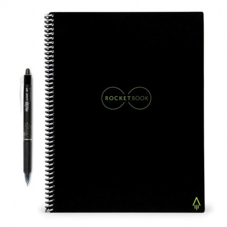 Rocketbook Everlast Smart - Cuaderno reutilizable, Negro, Carta A4