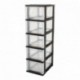 Iris Ohyama 135721 SDC-005 Torre de Almacenamiento Sobre Cortador 5 cajones Smart Drawer Chest plástico 29 x 39 x 77 cm, plás