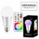 iLC Bombillas Colores RGBW LED Bombilla Cambio de Color Edison - RGB 120 de colores Regulable - 10 vatios E27- Control remoto