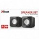 Trust Ziva - Set de Altavoces 2 para PC o portátil alimentados por USB, Color Negro