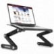 Duronic DML121 Mesa Ordenador Portátil Plegable Ergonómica de Aluminio - Soporte para Laptop, Tablet, Netbook, Libros - Mesa 