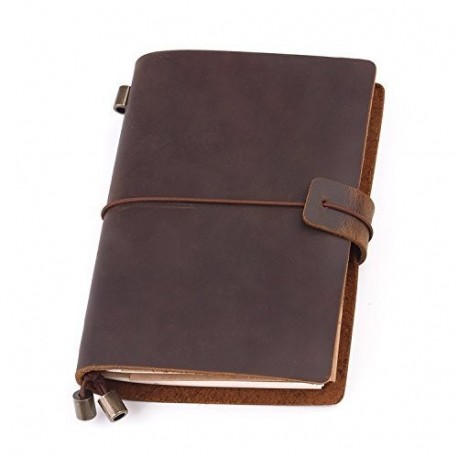 Cuero Cuaderno de Notas,Diario de Viaje Libreta Cuaderno Vintage Perfecto para Escribir Poesía Biblia El Mejor Regalo Recarga