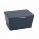 Wenko 22596100 Caja con tapa Brasil – Cesta, baño cesta con tapa, plástico termoplástico TPE , Azul Oscuro, 15, 5 x 19 x 10 