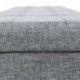 SONGMICS 110 cm Baúl Puff Taburete para almacenaje Plegable Carga máxima de 300kg Textil Lino Gris Claro LSF77G