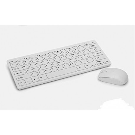 Teclado y Ratón Set, 2,4 G. Teclado inalámbrico y ratón ultra delgado. Combo portátil para escritorio, Windows/iOS/Android.