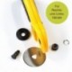 OfficeTree® Cúter de cuchilla circular, cortadora de tela - Corte tejidos y papel fácilmente de forma exacta - Mango ergonómi