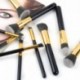 10 Piezas de brochas de maquillaje de fibra sintética, maquillaje profesional cepillo Fundación mezcla cara de ojos Corrector