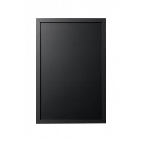 Bi-Office Back2Chalk Essentials - Pizarra de tiza, marco MDF, 60 x 40 cm, color negro