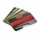 Cartera hombre | RFID Billetera | Tarjetero Minimalista Fibra de Carbono | Slim Wallet Negro y Rojo 