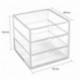 Osco – Papelera cubo de 16,5 cm, acrílico , transparente
