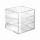 Osco – Papelera cubo de 16,5 cm, acrílico , transparente