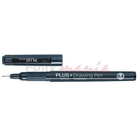12x Rotuladores Plus Office Calibrado Drawing Pen Punta de 0,4mm Negro