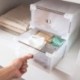 Vinteky® 10x Cajas Almacenaje plegable de plástico Cajón Organizador Transparente envase de la caja para zapatos Apilable Ple