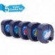 FreshWorld 5 Pack Cintas de Etiquetas 91201 91202 91203 91204 91205 Negro Sobre Blanco / Amarillo / Rojo / Azul / Verde 12 mm