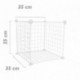 BeMatik - Armario Organizador Modular Estanterías de 6 Cubos de 35x35cm Metal Blanco