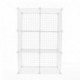 BeMatik - Armario Organizador Modular Estanterías de 6 Cubos de 35x35cm Metal Blanco