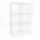 BeMatik - Armario Organizador Modular Estanterías de 6 Cubos de 35x35cm Metal Blanco