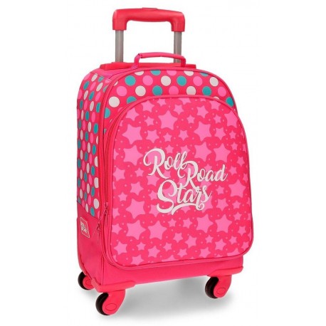 Roll Road Stars Mochila Escolar, 44 cm, 29.57 litros, Rosa